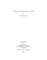 Three essays in international economics