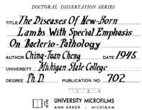 The diseases of new-born lambs with special emphasis on bacterio-pathology