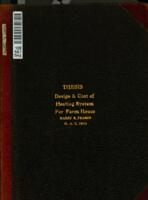 Design and estimate of cost of heating Alfred Gifford's house, for steam, hot-water and hot-air