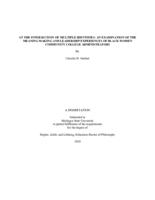 At the intersection of multiple identities : an examination of the meaning making and leadership experiences of black women community college administrators