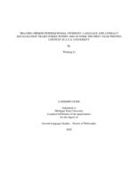 Tracing chinese international students' language and literacy socialization trajectories within and outside the first-year writing context in a u.s. university