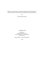 Parental Engagement & School Choice Policies in Michigan : A Critical Policy Analysis of Challenges to Access & Equity