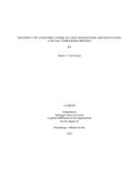 THE EFFECT OF A PARTNER’S WORK SUCCESS ON EMOTIONS AND MOTIVATION : A SOCIAL COMPARISON PROCESS