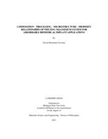 COMPOSITION – PROCESSING – MICROSTRUCTURE – PROPERTY RELATIONSHIPS OF THE ZINC-MAGNESIUM SYSTEM FOR ABSORBABLE BIOMEDICAL IMPLANT APPLICATIONS