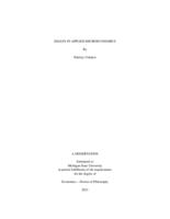 Essays in Applied Microeconomics