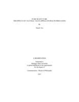 TO BE OR NOT TO BE : THE EFFECTS OF CULTURAL VALUE APPEALS IN HEALTH PERSUASION