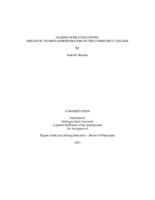 LEADING WHILE FOLLOWING : MID-LEVEL WOMEN ADMINISTRATORS IN THE COMMUNITY COLLEGE