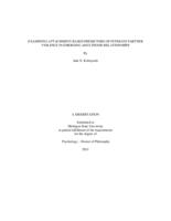 Examining attachment-based predictors of intimate partner violence in emerging adulthood relationships