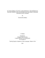 "In a new normal situation, a new approach" : mid-pandemic EFL teacher perspectives on implementing task-based language teaching in EAP courses