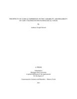 The effects of clinical experience on the variability and reliability of cape-v ratings in non-pathological voices