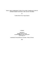 Rural urban territorial effects on dairy farmer inclusion in modern market channels : the case of Colombia