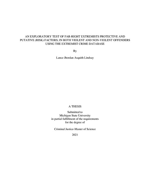 An exploratory test of far-right extremists protective and putative (risk) factors; in both violent and non-violent offenders using the extremist crime database