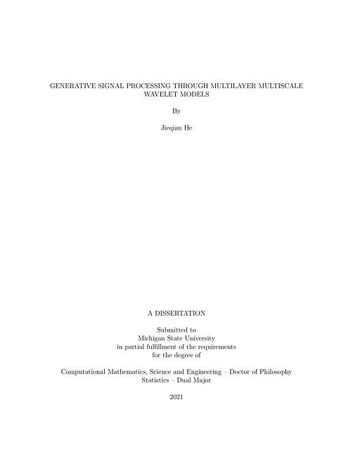 Generative signal processing through multilayer multiscale wavelet models