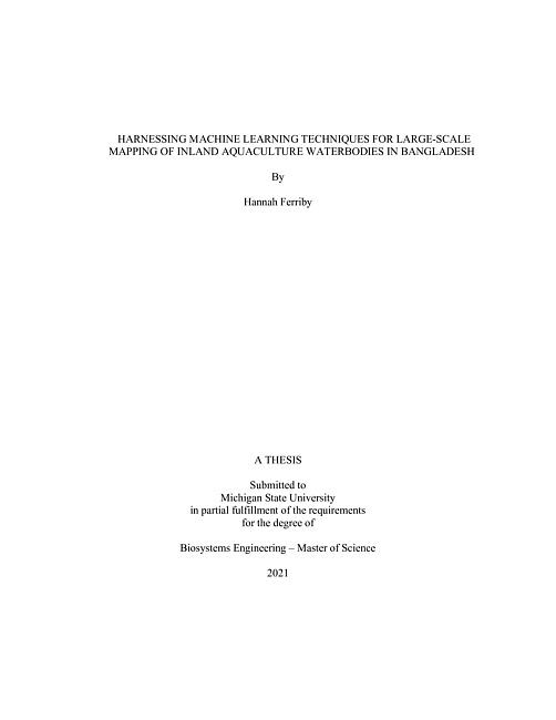 Harnessing machine learning techniques for large-scale mapping of inland aquaculture waterbodies in Bangladesh