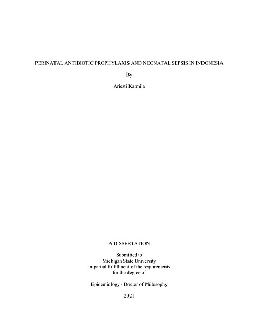 Perinatal antibioitc prophylaxis and neonatal sepsis in indonesia