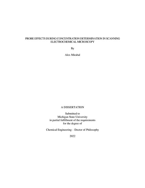 Probe effects during concentration determination in scanning electrochemical microscopy