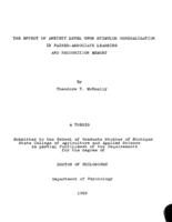 The effect of anxiety level upon stimulus generalization in paired-associate learning and recognition memory