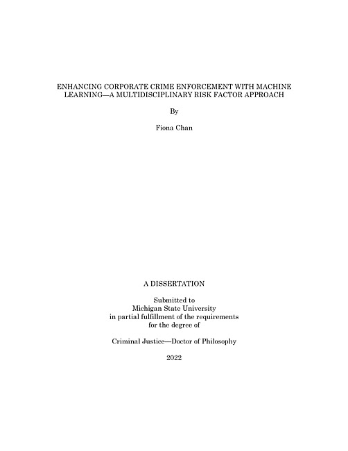 Enhancing corporate crime enforcement with machine learning-a multidisciplinary risk factor approach