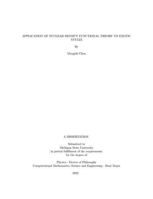 Application of nuclear density functional theory to exotic nuclei