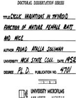 Cyclic variations in thyroid function of mature female rats and mice