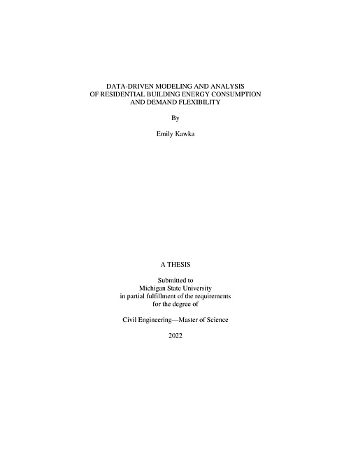 Data-driven modeling and analysis of residential building energy consumption and demand flexibility