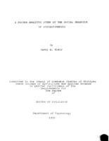 A factor analytic study of the social behavior of schizophrenics