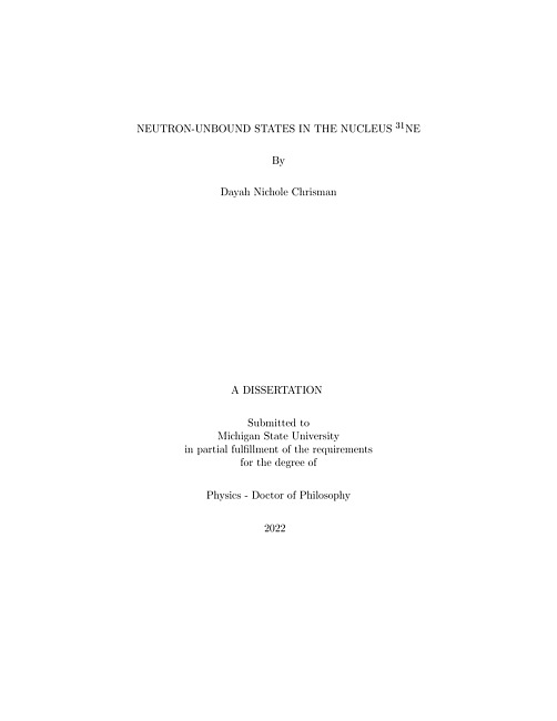 Neutron-unbound states in the nucleus 31ne