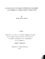 An investigation of the relation between work on assignments and achievement in a general education science course