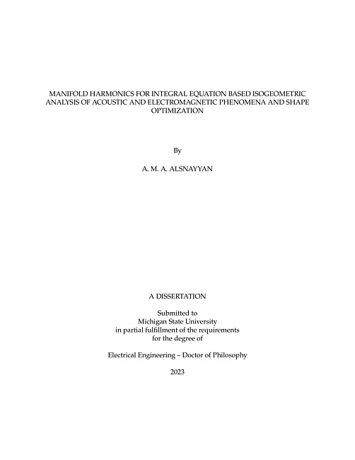 Manifold harmonics for integral equation based isogeometric analysis of acoustic and electromagnetic phenomena and shape optimization