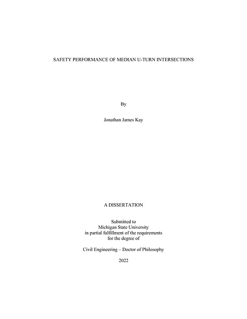 Safety performance of median U-turn intersections