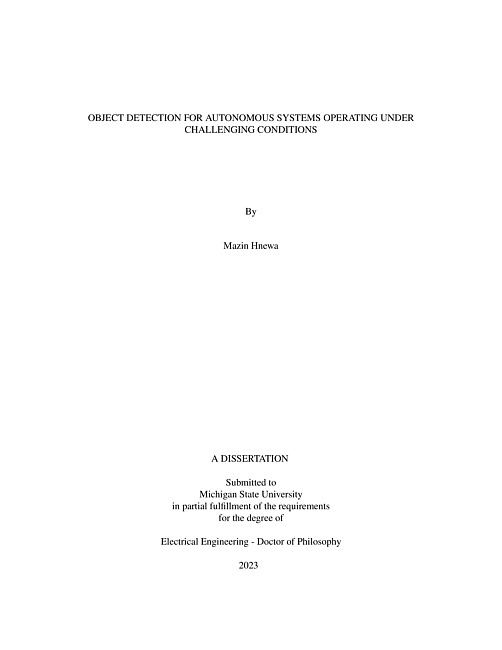 Object detection for autonomous systems operating under challenging conditions