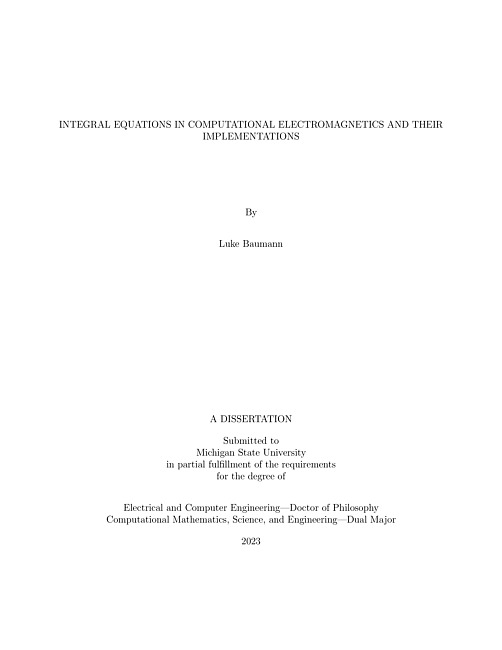 Integral Equations in Computational Electromagnetics and Their Implementations