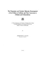 The preparation and pyrolytic molecular rearrangment of the 8-ethers of caffeine : and their conversion to 8-methyl and 8-ethylcaffeine