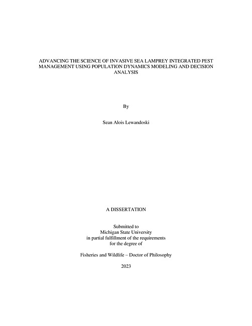 Advancing the Science of Invasive Sea Lamprey Integrated Pest Management Using Population Dynamics Modeling and Decision Analysis