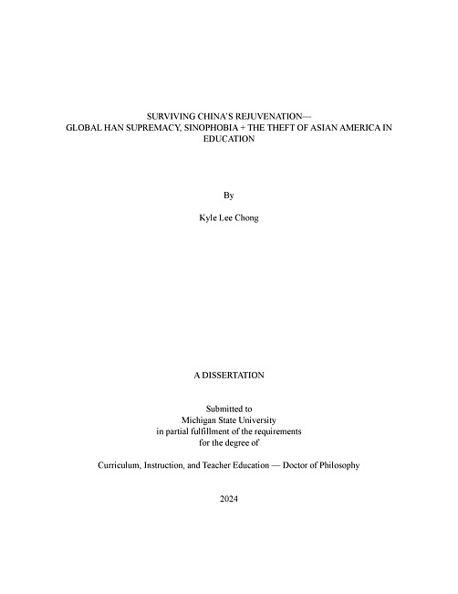 Surviving China’s Rejuvenation— Global Han Supremacy, Sinophobia + the Theft of Asian America in Education
