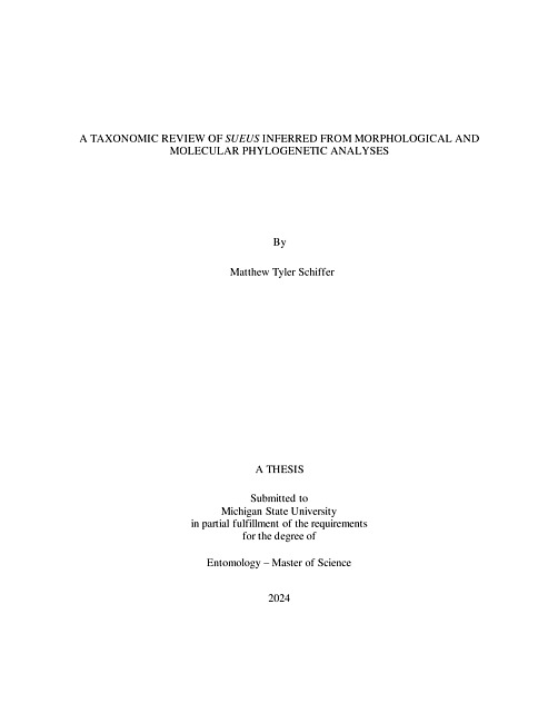 A Taxonomic Review of Sueus inferred from Morphological and Molecular Phylogenetic Analyses