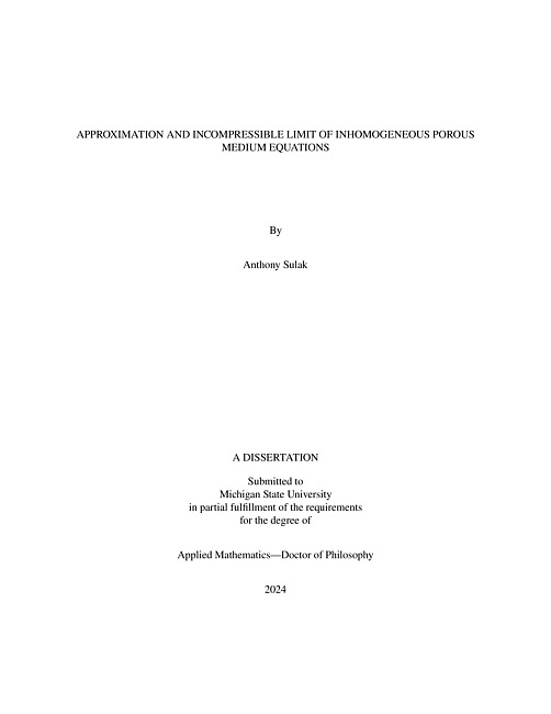 APPROXIMATION AND INCOMPRESSIBLE LIMIT OF INHOMOGENEOUS POROUS MEDIUM EQUATIONS