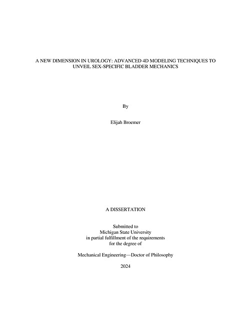 A NEW DIMENSION IN UROLOGY : ADVANCED 4D MODELING TECHNIQUES TO UNVEIL SEX-SPECIFIC BLADDER MECHANICS