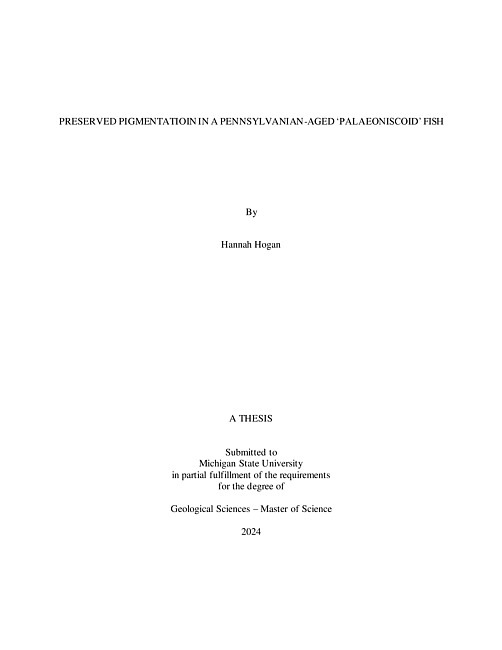 PRESERVED PIGMENTATION IN A PENNSYLVANIAN-AGED ‘PALAEONISCOID’ FISH