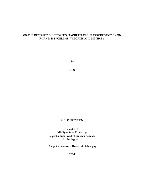 On the Interaction Between Machine Learning Robustness and Fairness : Problems, Theories and Methods