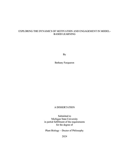 EXPLORING THE DYNAMICS OF MOTIVATION AND ENGAGEMENT IN MODEL-BASED LEARNING