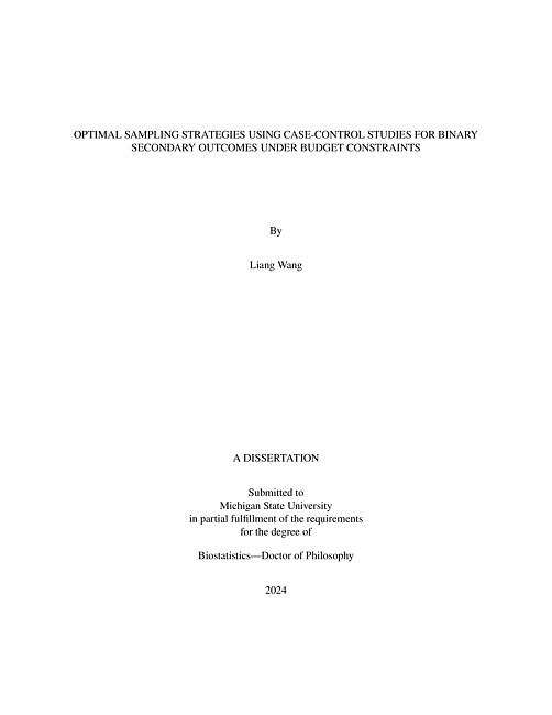 OPTIMAL SAMPLING STRATEGIES USING CASE-CONTROL STUDIES FOR BINARY SECONDARY OUTCOMES UNDER BUDGET CONSTRAINTS