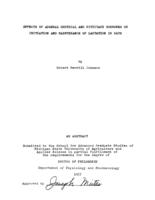 Effects of adrenal cortical and pituitary hormones on initiation and maintenance of lactation in rats