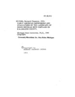 Early American impressions and evaluations of the landscape of inner Michigan with emphasis on Kalamazoo County