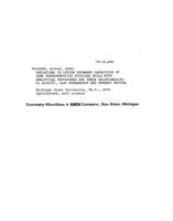 Variations in cation exchange capacities of some representative Michigan soils with analytical procedures and their relationships to acidity, clay mineralogy and organic matter