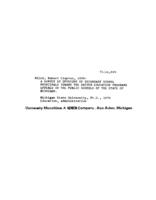 A survey of opinions of secondary school principals toward the driver education programs offered in the public schools of the state of Michigan