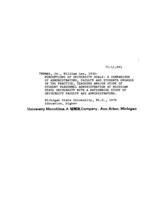 Perceptions of university goals : a comparison of administrators, faculty and students engaged in the practice, teaching and/or study of student personnel administration at Michigan State University with a nationwide study of university faculty and adm...