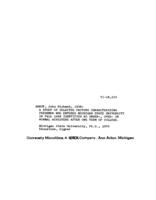 A study of selected factors characterizing freshmen who entered Michigan State University in fall 1968 identified as under-, over-, or normal achievers after one term of college