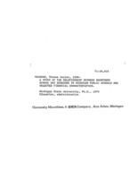 A study of the relationship between shortened school day sessions in Michigan public schools and selected financial characteristics