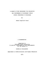 A survey of the procedures for evaluating the performance of secondary public school principals in Michigan